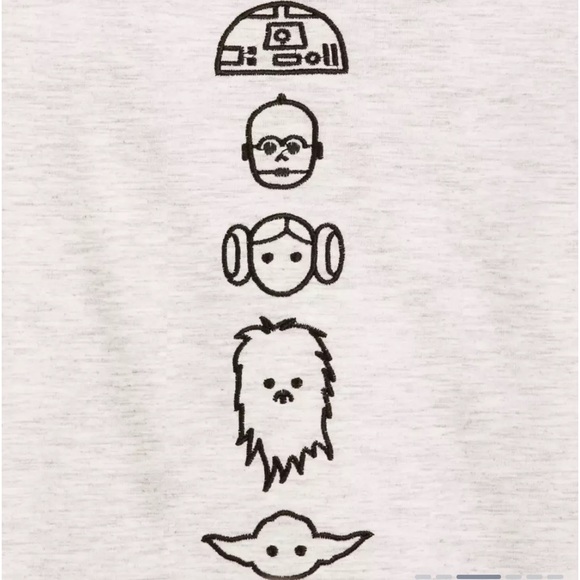 Star Wars Hooded Cardigan Adult XL Heathered Gray - Picture 7 of 12